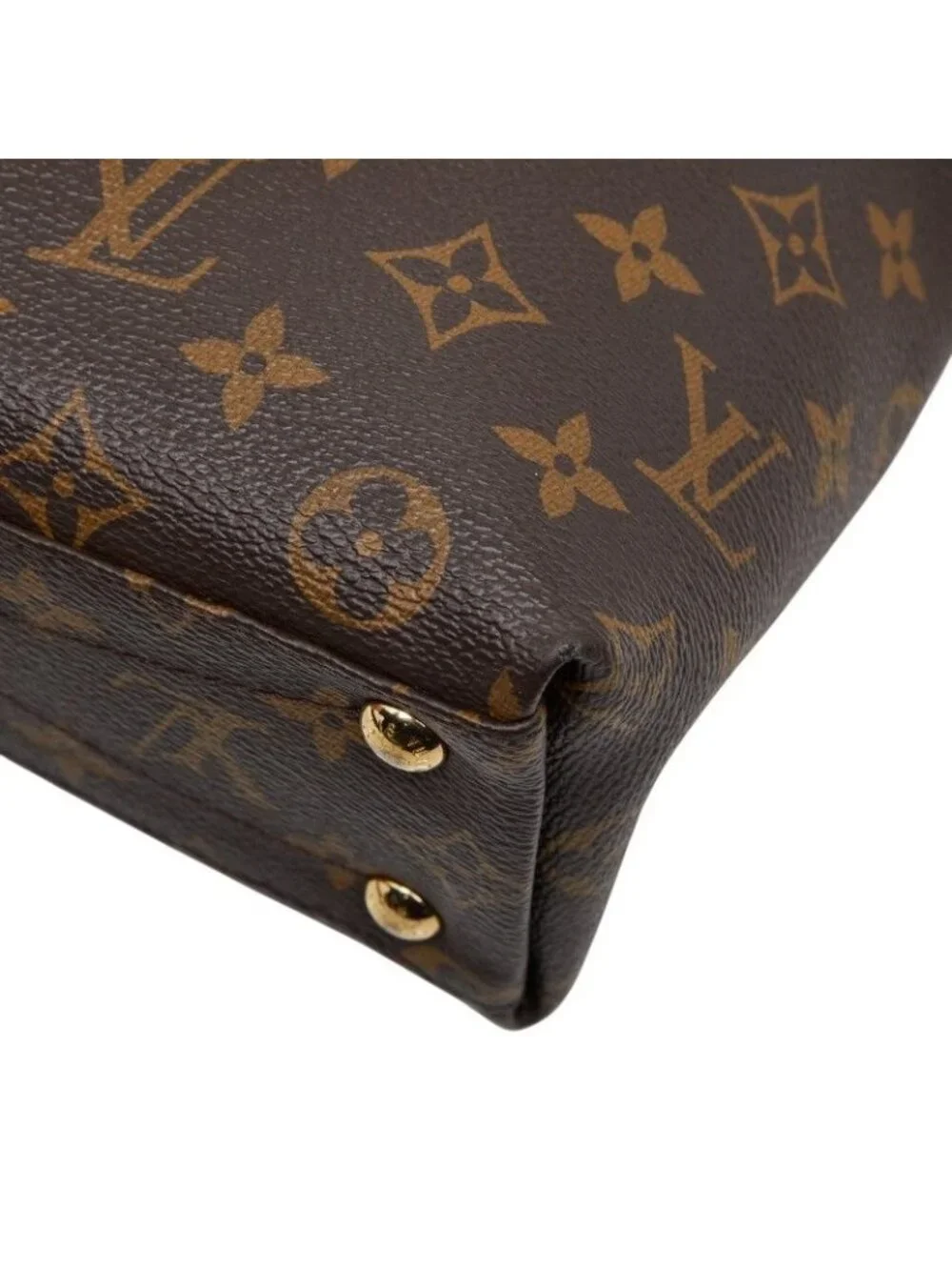 Louis Vuitton Monogram Tote BB 2-Way Shoulder Bag Cerise Red Brown Leather